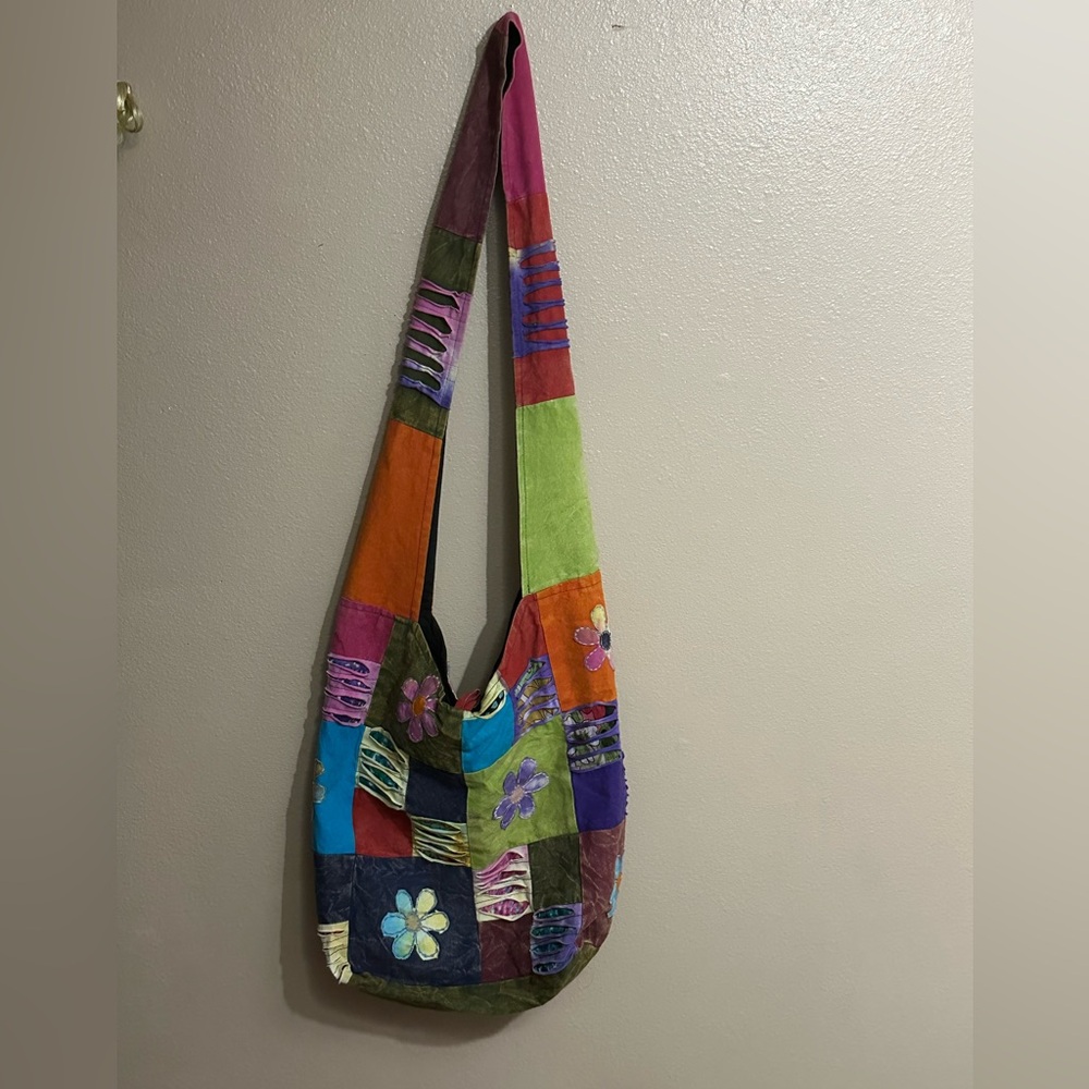 Vibrant Multi-Coloured Patchwork Shoulder Bag #Fe… - image 2